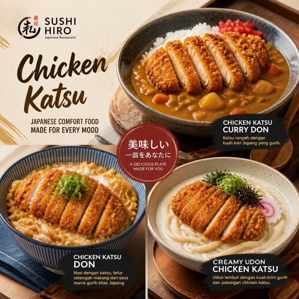 Chicken Katsu Sushi Hiro menu chicken katsu